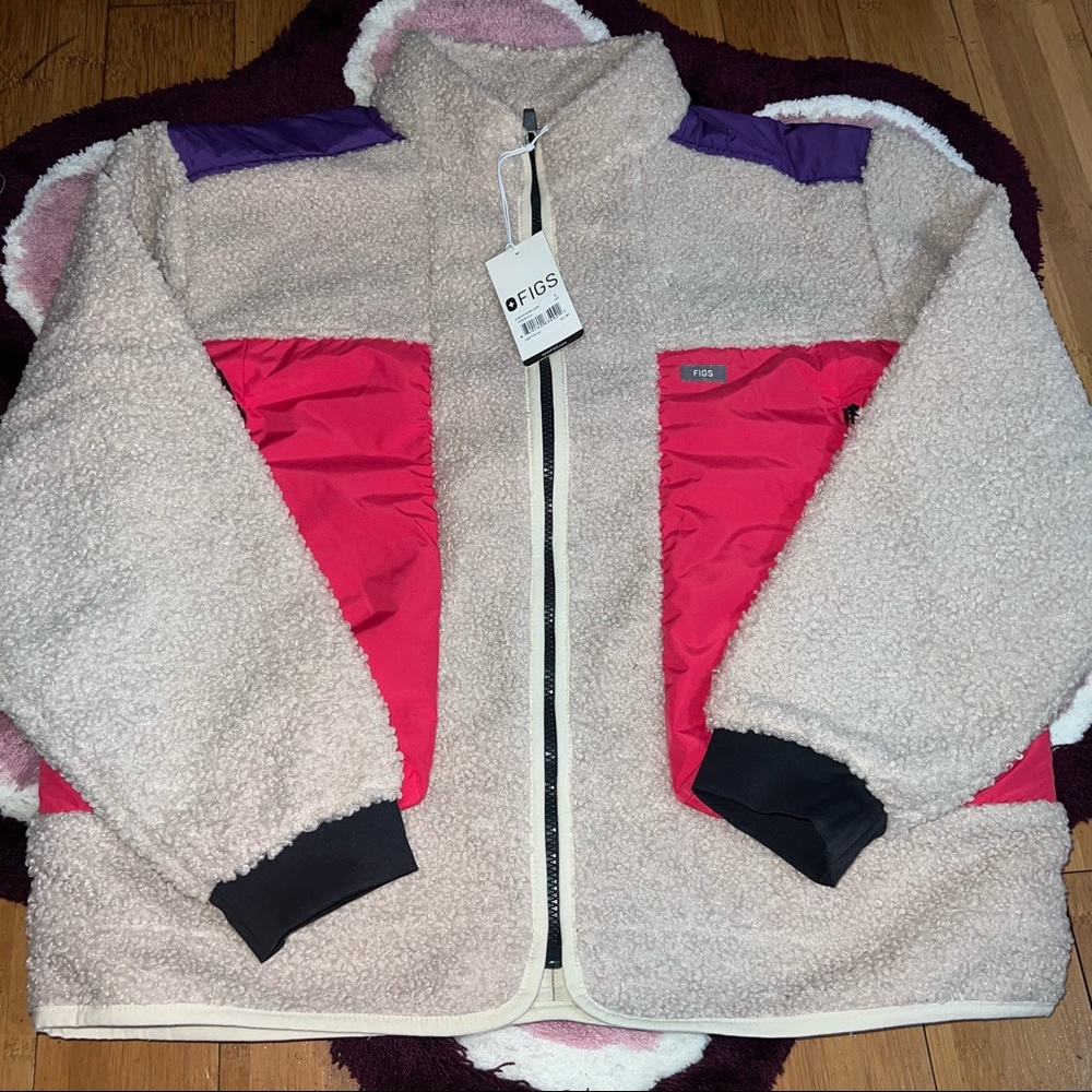 FIGS SELWYN SHERPA JACKET LARGE